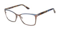 NEW GX by GWEN SizeTEFANI GX072 Brown & Navy Eyeglasses 52mm with GX Case