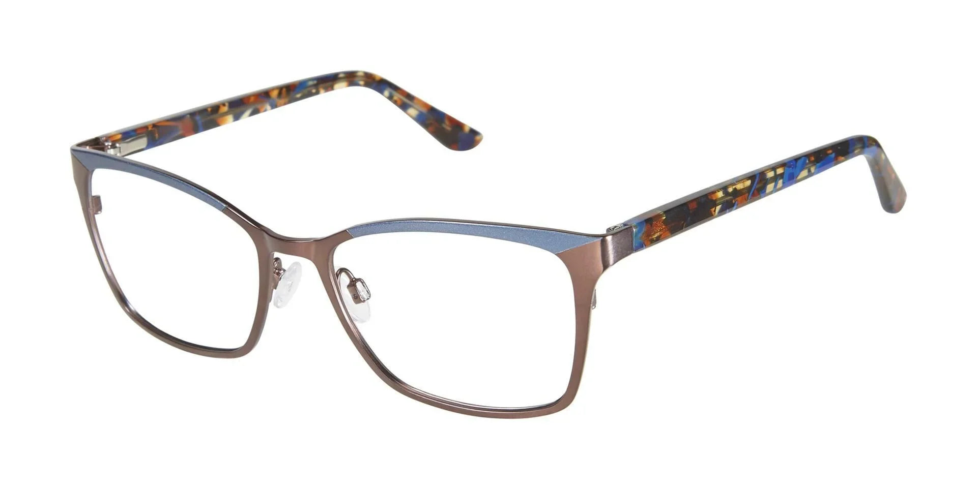 NEW GX by GWEN SizeTEFANI GX072 Brown & Navy Eyeglasses 52mm with GX Case