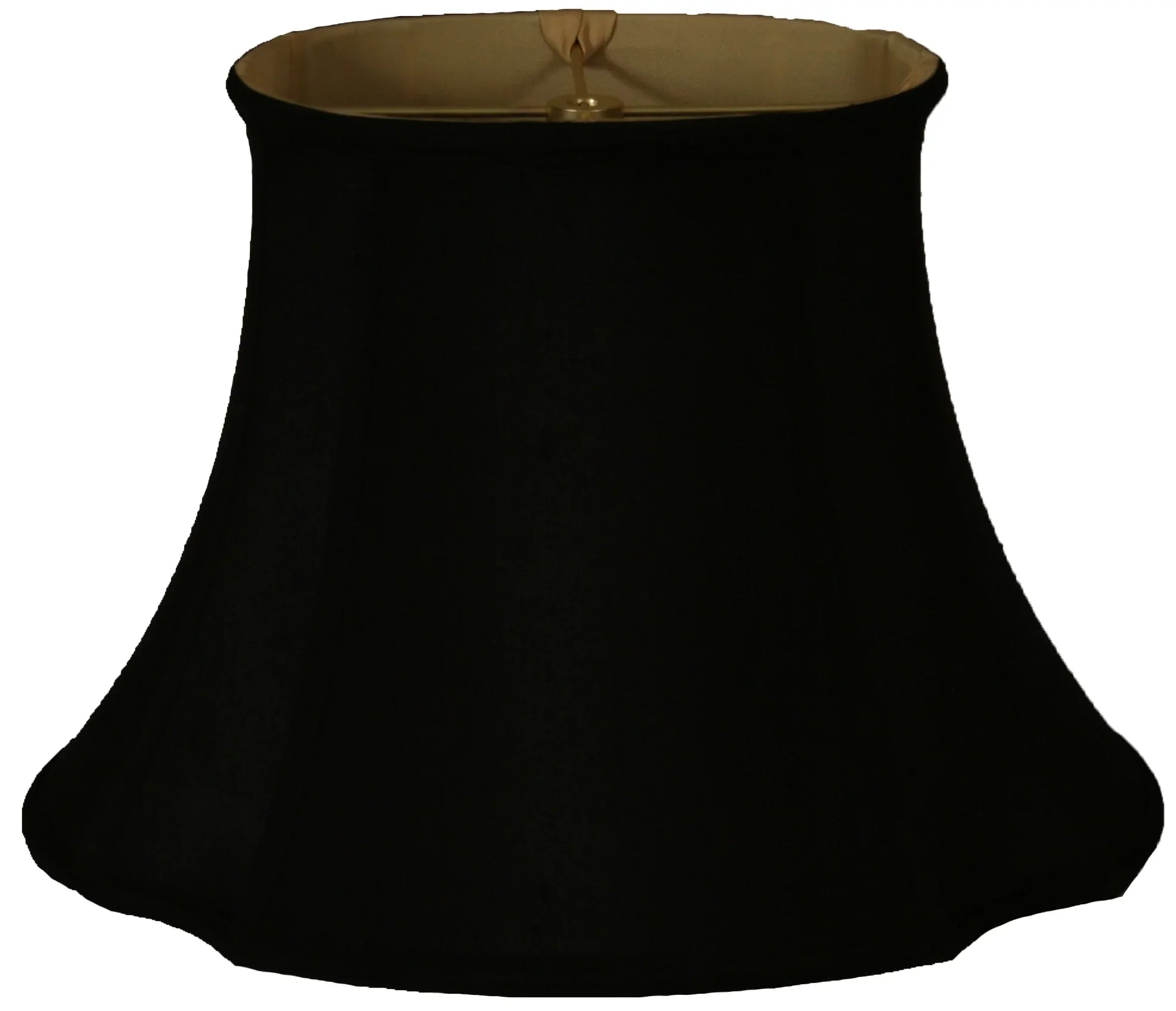 Royal Designs 15" Oval Inverted Corner Lamp Sizehade Black
