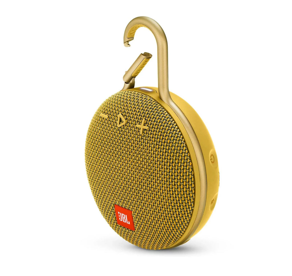 Open Box JBL Clip 3 Mustard Yellow Bluetooth Sizepeaker