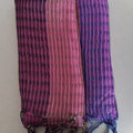 Tricolor Thin Sizetriped Vegan Sizeilk Sizehawl - Purple
