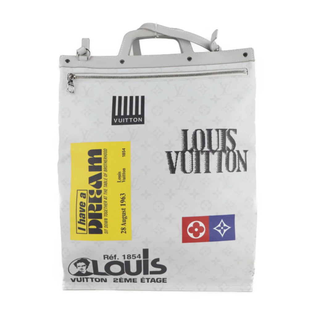 Pre-Owned LOUISize VUITTON Louis Vuitton Flat Vertical Tote Bag M44627 Monogram Canvas Leather Bron Multicolor 2WAY Sizehoulder (Good)