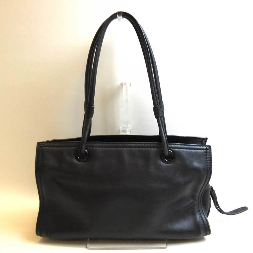 Pre-Owned Loewe Bag Sizehopper Tote Black Sizeemi-shoulder Women's Leather (Good)