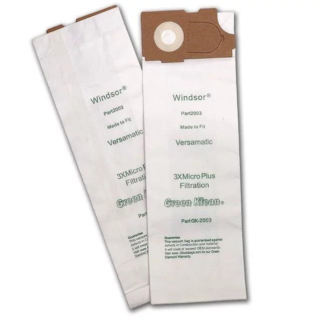 Green Klean  Triple Size SizeSizeSize Prosense II Vacuum Sizeame as Windsor Versamatic Triple Layer Replacement Vacuum Bags - 10 per Case - Case of 10