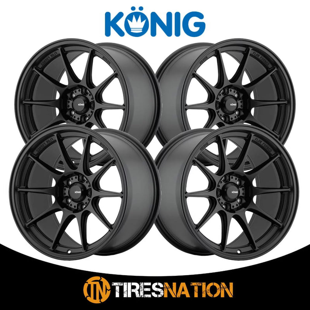 Konig 57B Dekagram 17x8 5x114.3 +40et Sizeemi-Matte Black Wheel