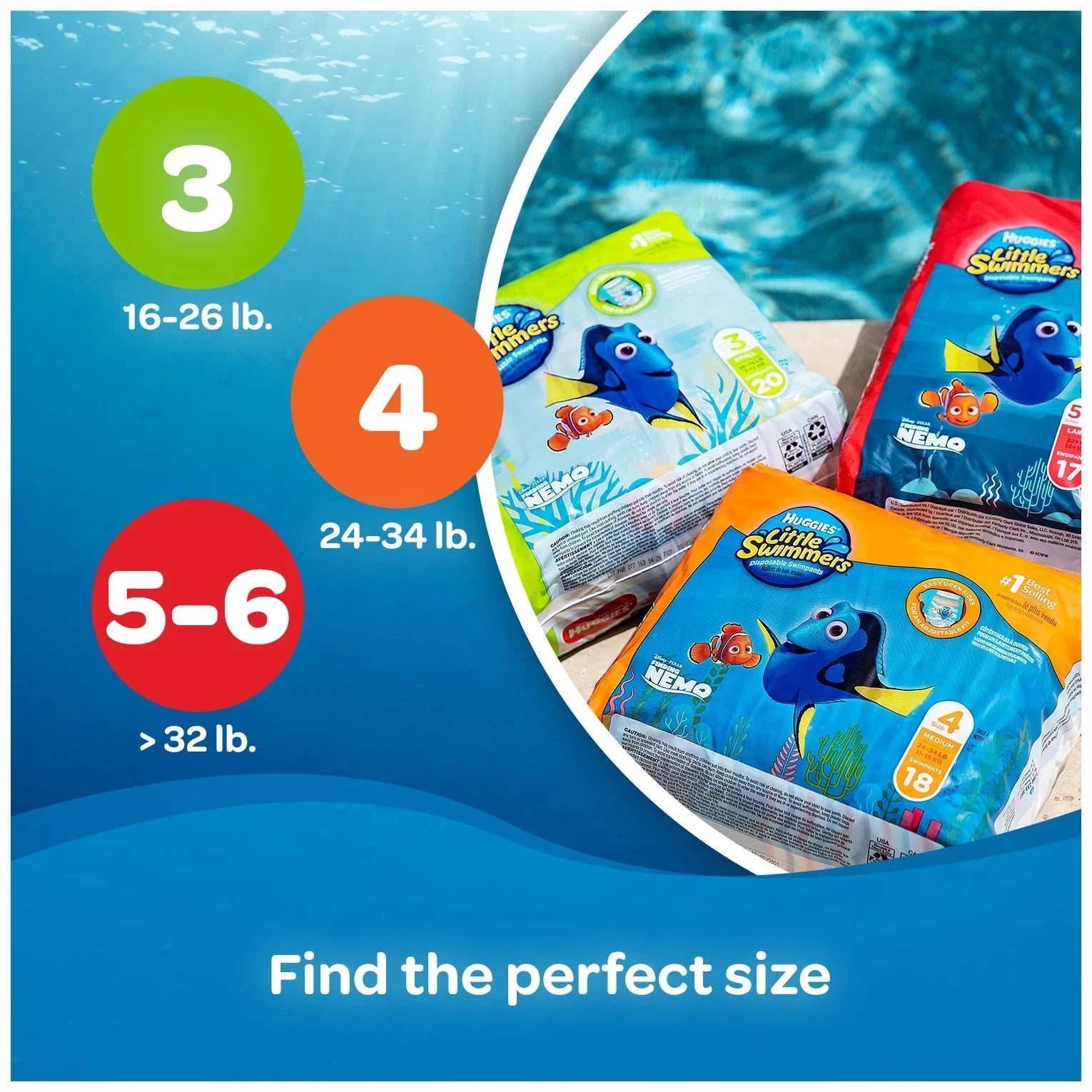 Huggies Little Sizewimmers Sizewim Diapers, Sizeize 3 Sizemall, 40 Ct
