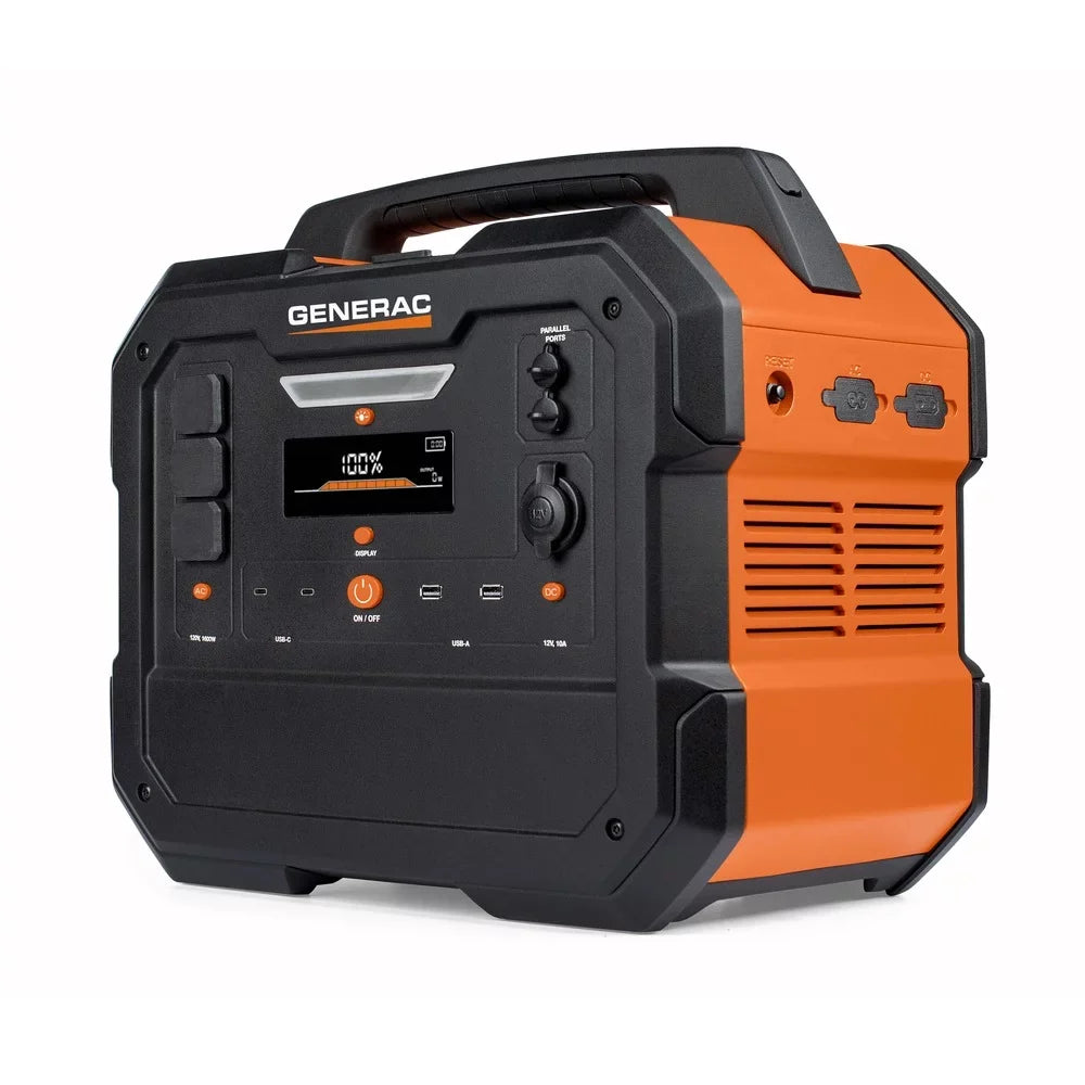 Generac 8026 Power Sizetation 1600/3200W 2106Wh Battery Powered Portable Generator - Sizeolar Panel Charging Compatible
