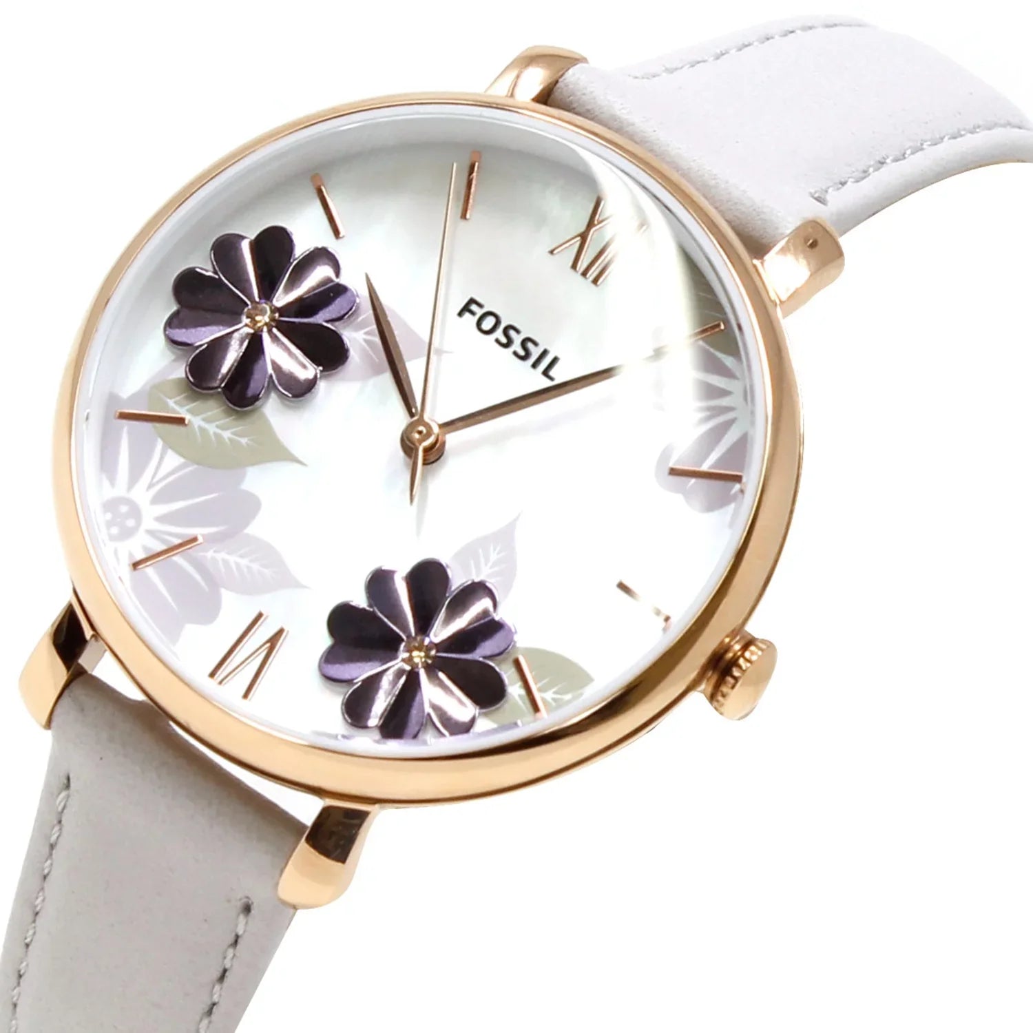 Fossil Women's Jacqueline ESize4672 Rose-Gold Leather Japanese Quartz Fashion Watch