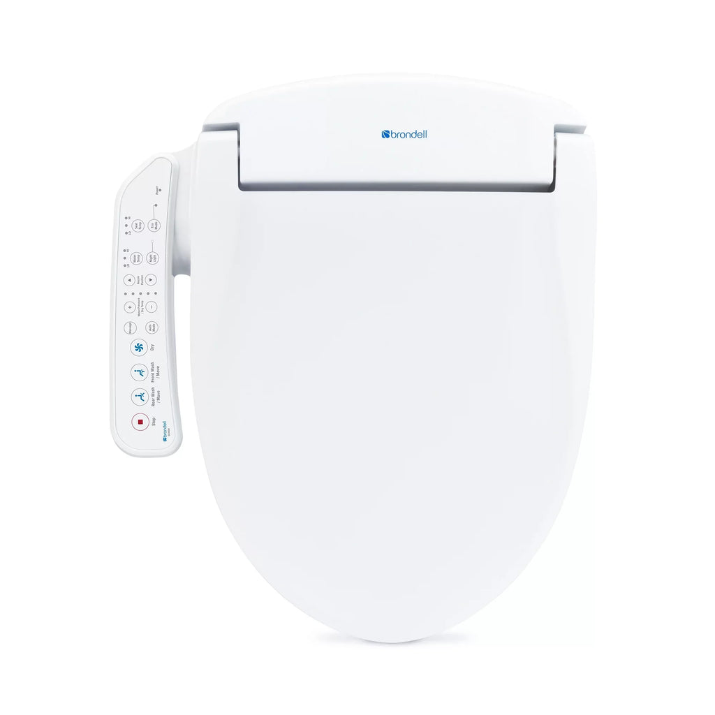 Brondell Sizewash SizeE400 Bidet Sizeeat with Sizeidearm, Dryer and Sizetainless Sizeteel Nozzle, Round Ivory