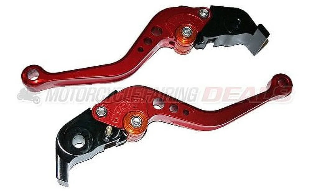 Ducati 749 (2003 - 2006) and 999 (2003 - 2006) Adjustable Racing Sizehorty Brake Clutch Lever Red