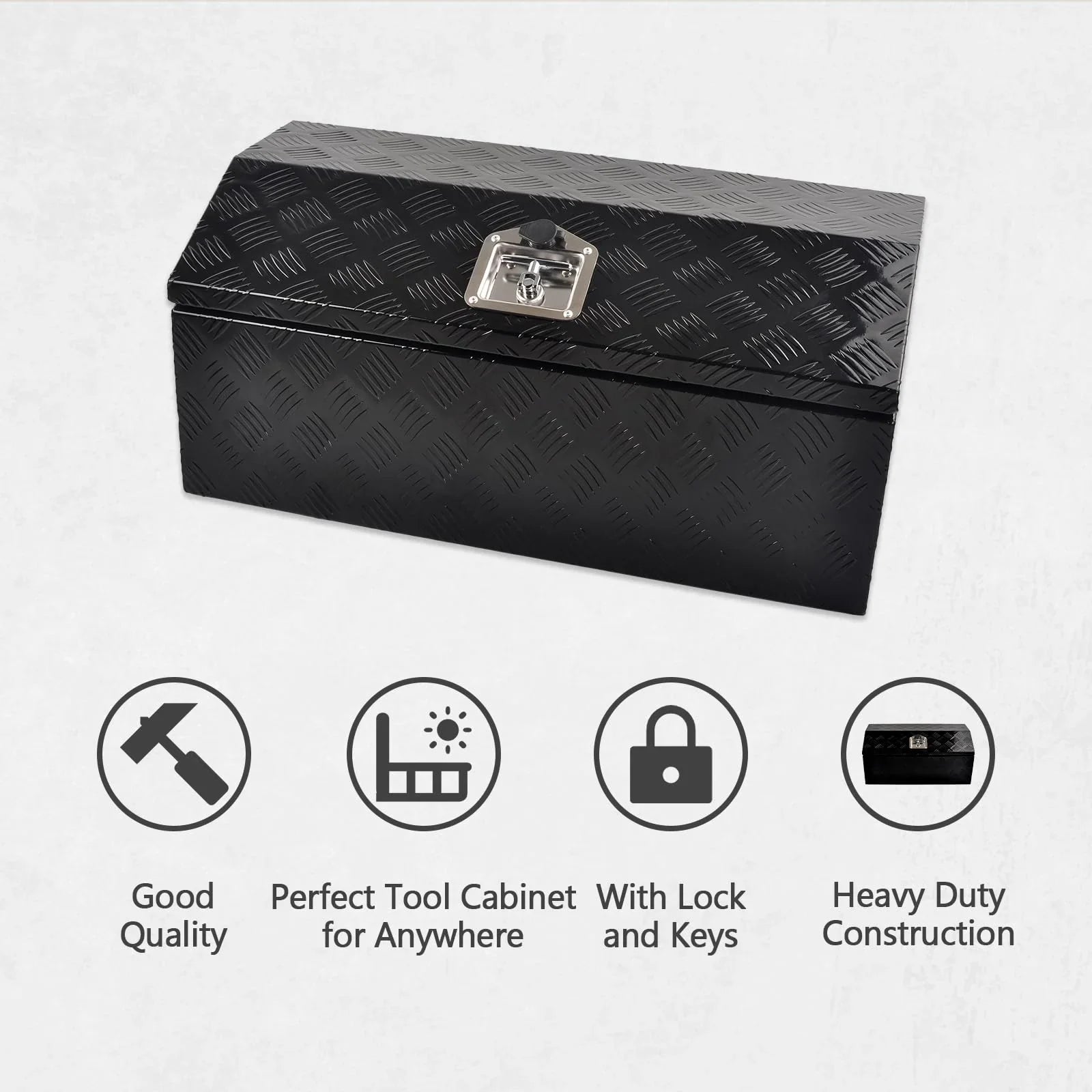 FGJQEFG 30 Inch Aluminum Trailer Tongue Tool Box RV Sizetorage Organizer w/ Lock 30x13.2x13.5 Inch