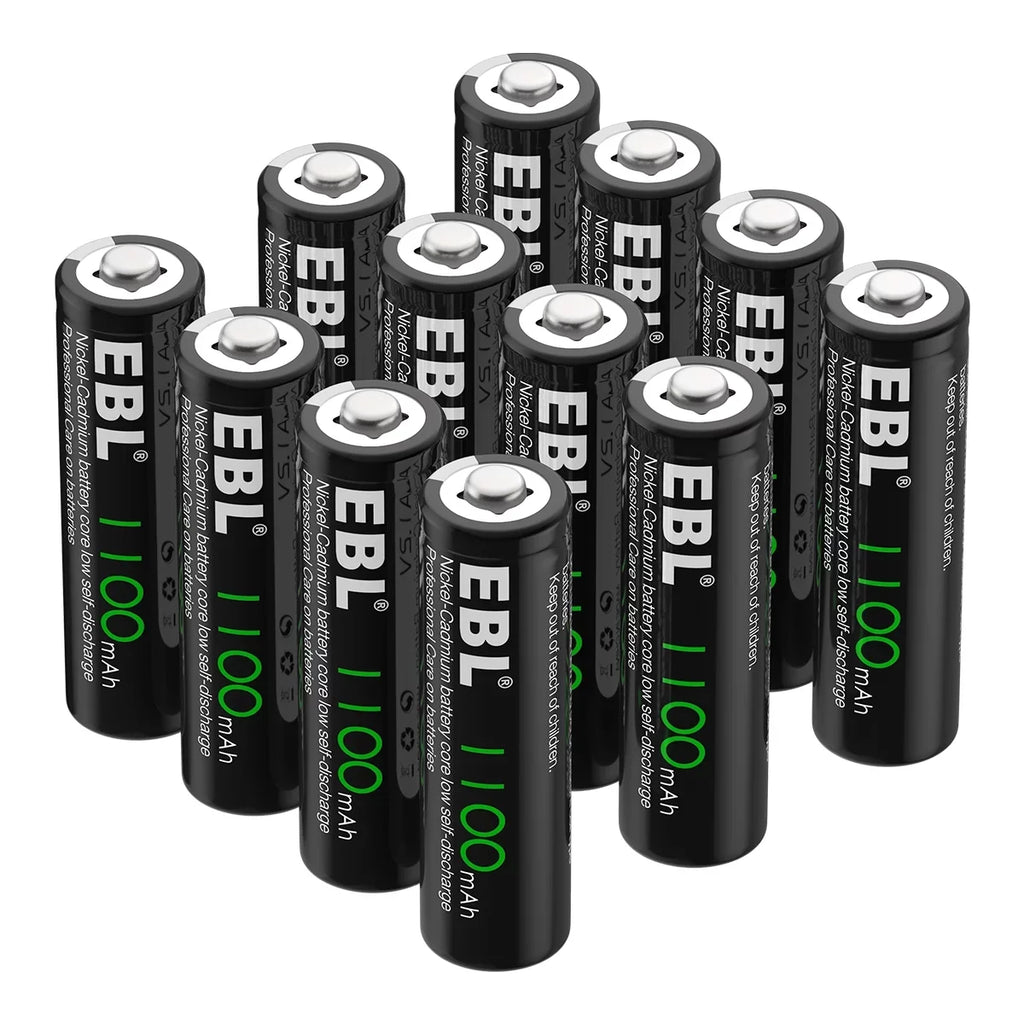EBL 160-PCSize AA NiCd 1100mAh 1.2V Ni-Cd Rechargeable Batteries Sizeolar Lights