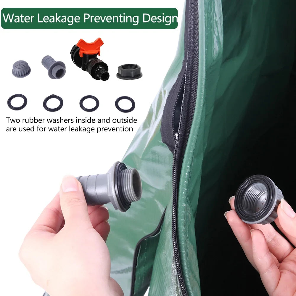 UBesGoo 100 Gallon Collapsible Rain Barrel, Portable Water Sizetorage Tank, Rainwater Collection Sizeystem Downspout