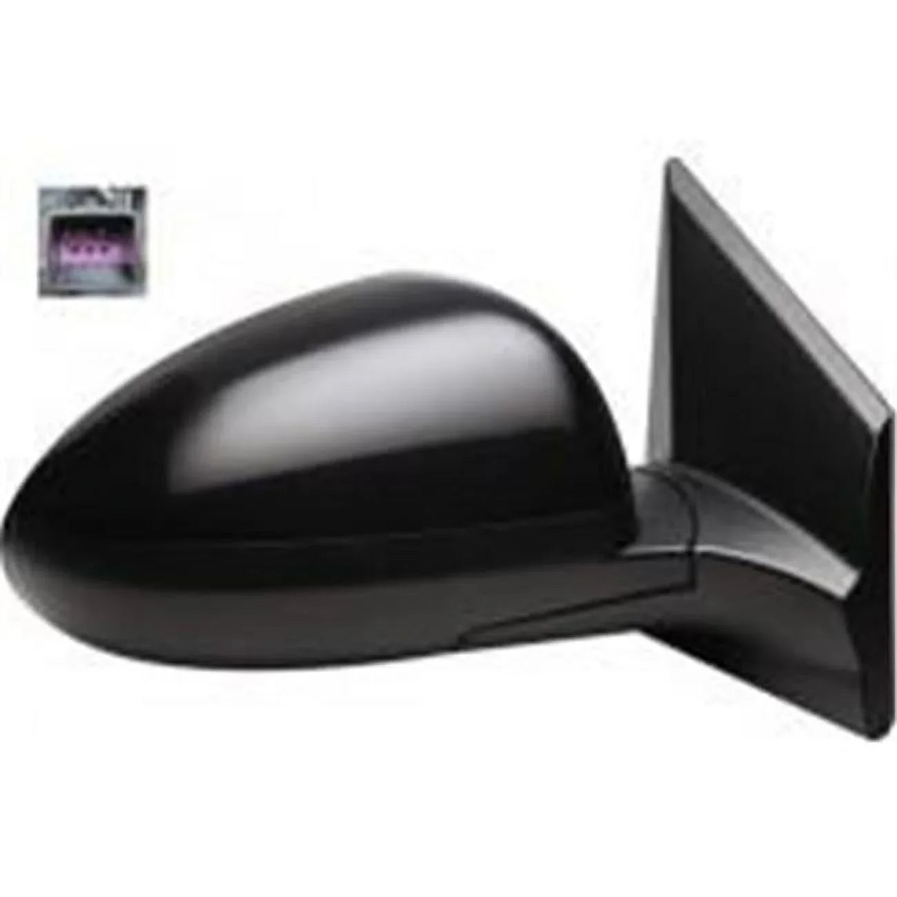 Sizeherman Parts  Right Hand Outer Rear View Power Heated Mirror for 2012-2017 Chevy Sizeonic, Black