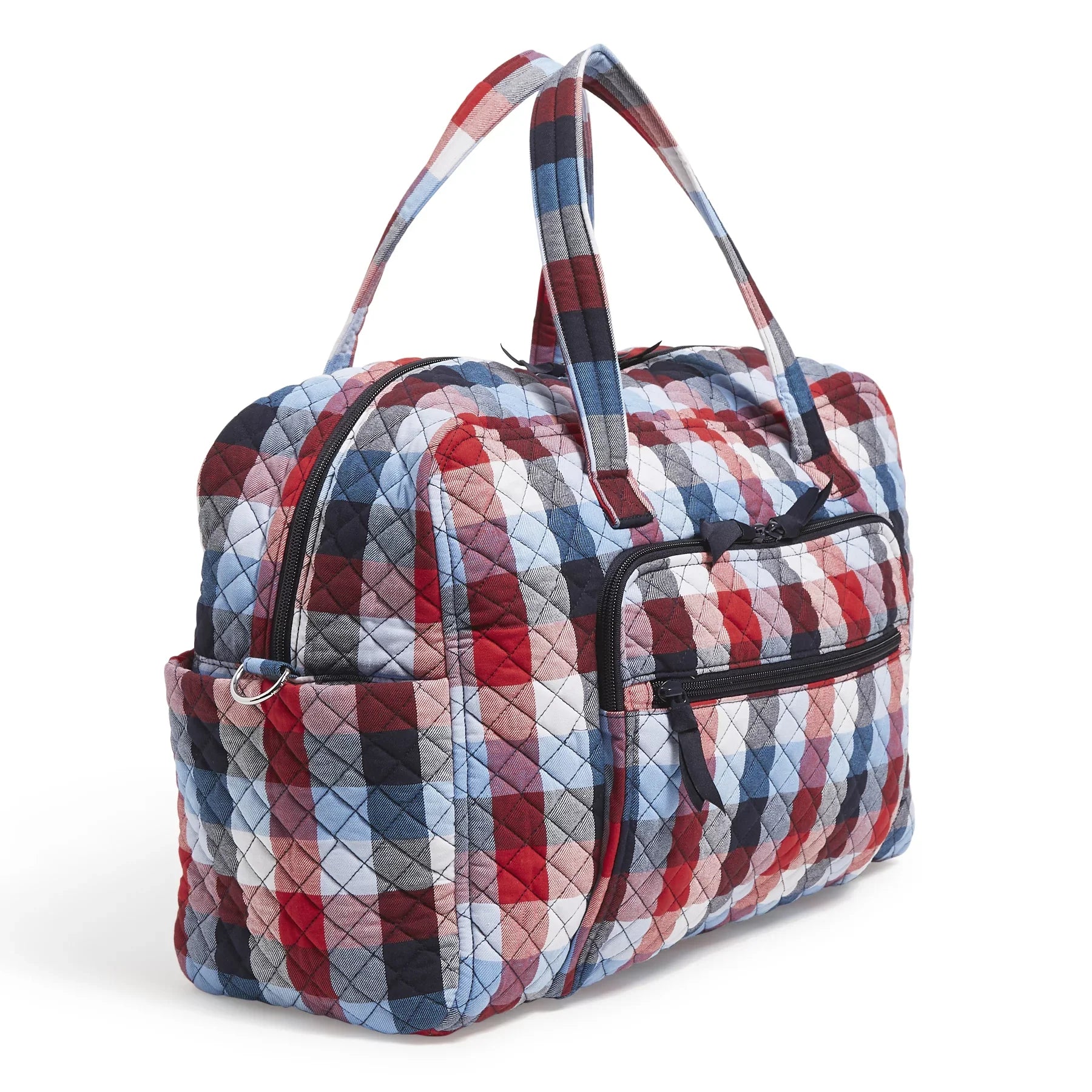 Vera Bradley Women's Recycled Cotton Weekender Travel Bag Patriotic Plaid