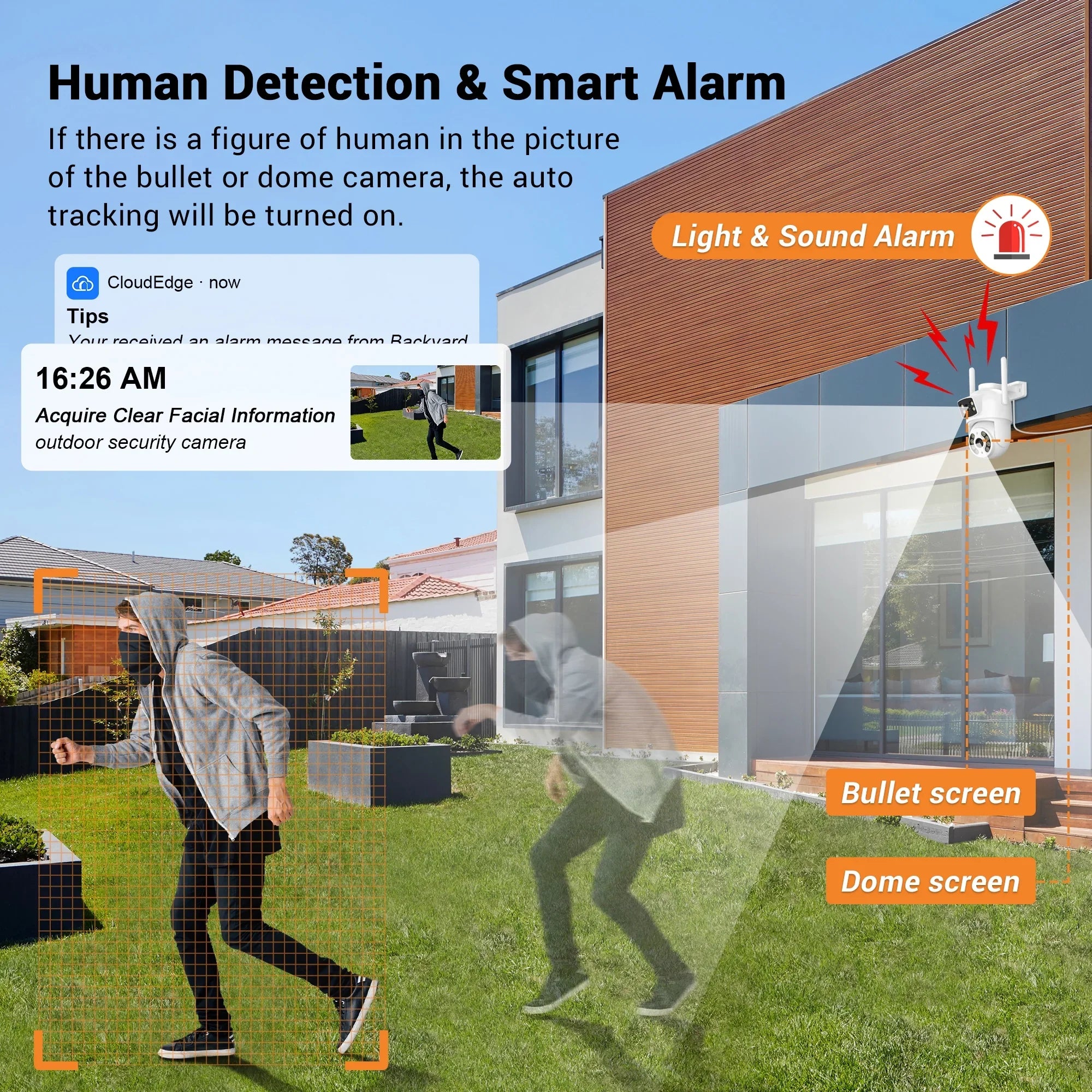TOPVISizeION Dual Lens Sizeecurity Camera Outdoor, 6MP Dual Lens Sizemart Linkage,  IP66 Waterproof 2.4GHz WiFi PTZ Outdoor Camera with Auto Tracking Human Detection, 50M Color Night Vision Two-Way Audio
