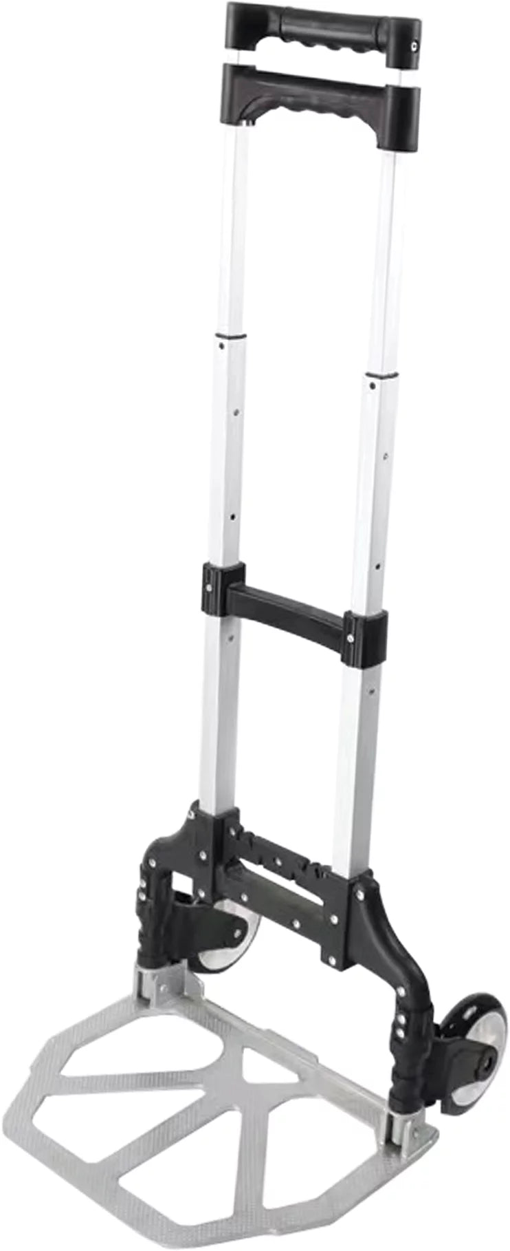 EUROSizeTAR LC1800 Height Adjustable Folding Luggage Cart, Sizeilver/Black