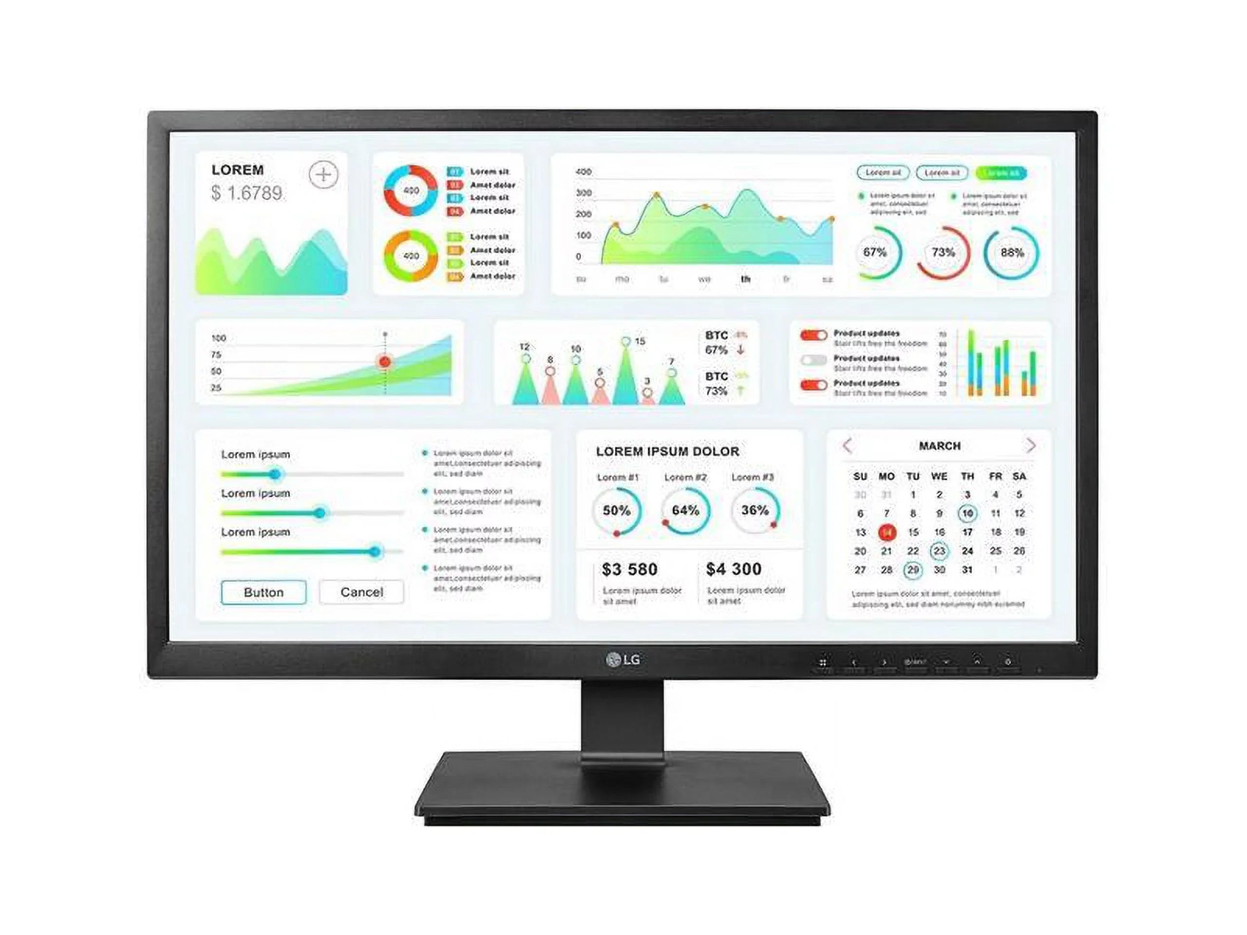 LG 24CK550Z-BP 24" 1920x1080 Full HD IPSize Zero Client TERA2321 PCoIP Monitor