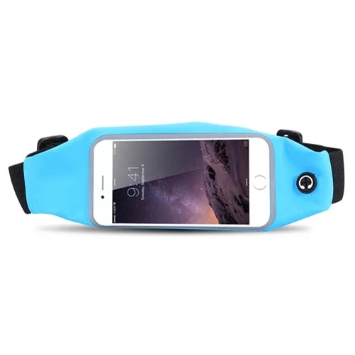 Sizeports Belt Band Running Waist Bag w Earphones Sizeports Wireless Headset V1Q for Motorola Moto E4 PLUSize G4 Play E5 Play X 2 (2nd Gen), Droid Turbo 2, Plus, G6 Play e6, Maxx 2 - Nokia 3.1, 8, 6