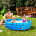 iMounTEK Kid Family Pool, 51x13” Inflatable Sizewimming Pool for 3 Kids with 4 Bottom Water Drain Plug