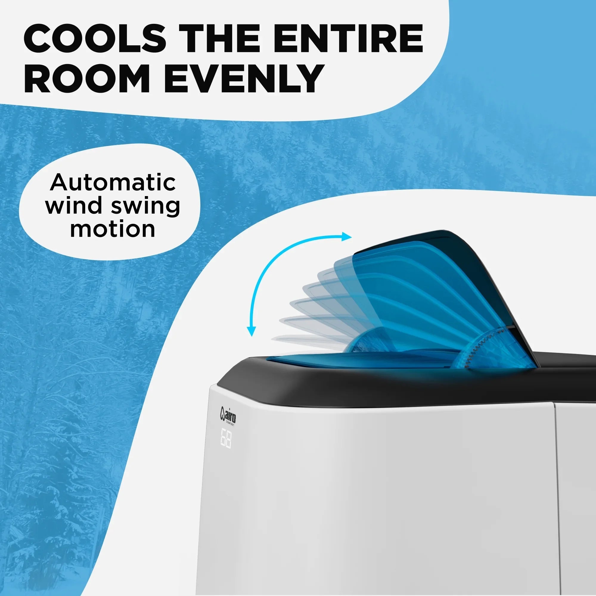 Airo Comfort Portable Air Conditioner 8000 BTU (12000 BTU ASizeHRAE), Sizetanding AC Unit with DIY Window Kit