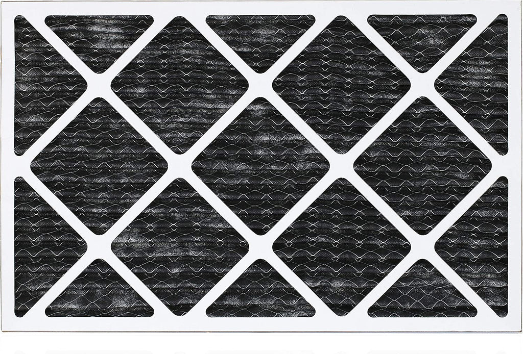 Filterbuy 12x20x1 MERV 8 Odor Eliminator Pleated HVAC AC Furnace Air Filters with Activated Carbon (3-Pack)