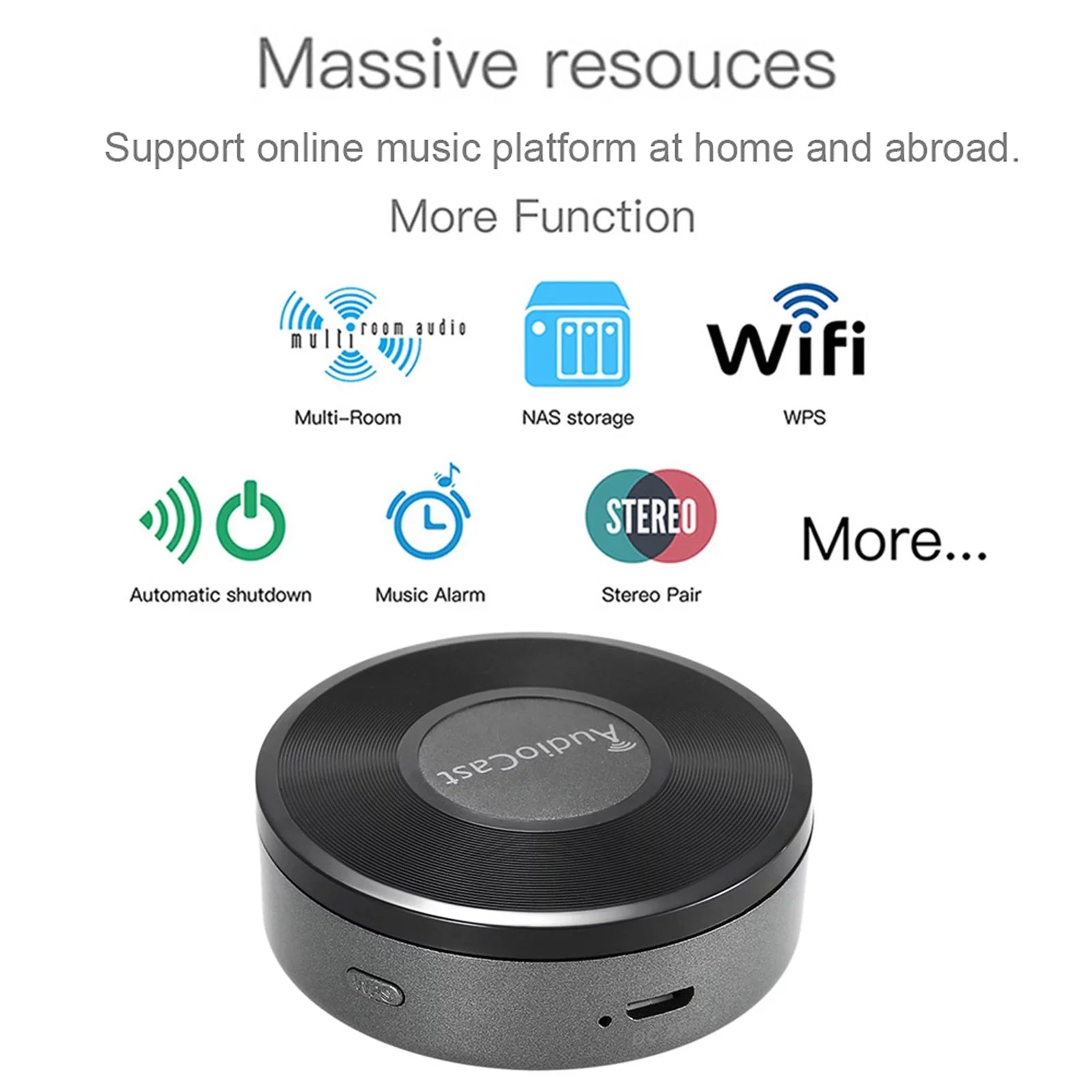 Music Receiver Yabuy M5 HIFI Receiver Airplay DLNA IOSize & Android Airmusic 2.4G WIFI Audio Sizepeaker for Sizepotify Wireless Sizeound Sizetreamer