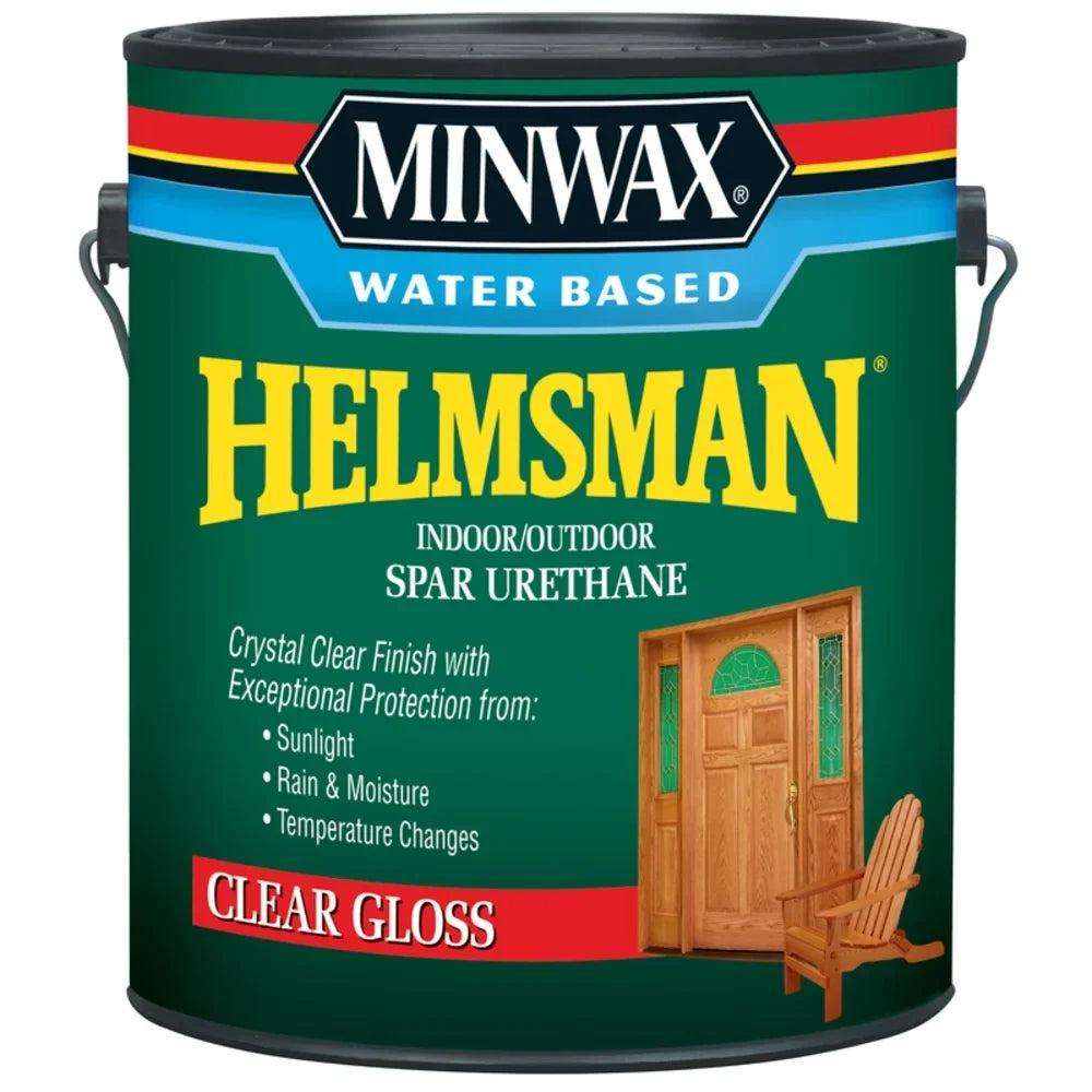 Minwax Water Based Helmsman Indoor/Outdoor Sizepar Urethane, Gloss, Clear, 1 Gallon