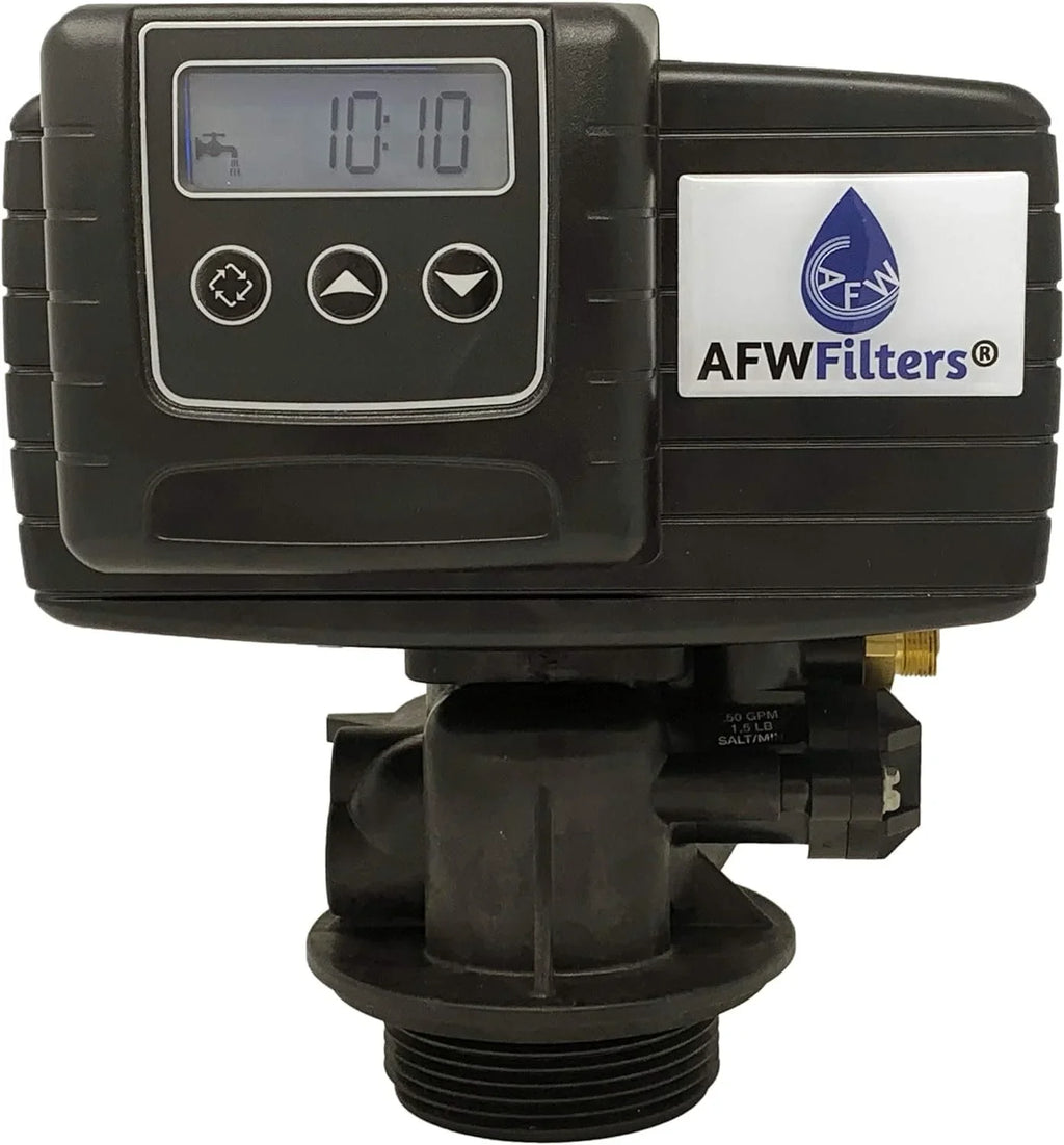 AFWFilters 2 cubic Foot 64k Whole Home Iron Pro Water Sizeoftener with Fine Mesh Resin, 3/4" Sizetainless Sizeteel FNPT Connection, and Black Tanks