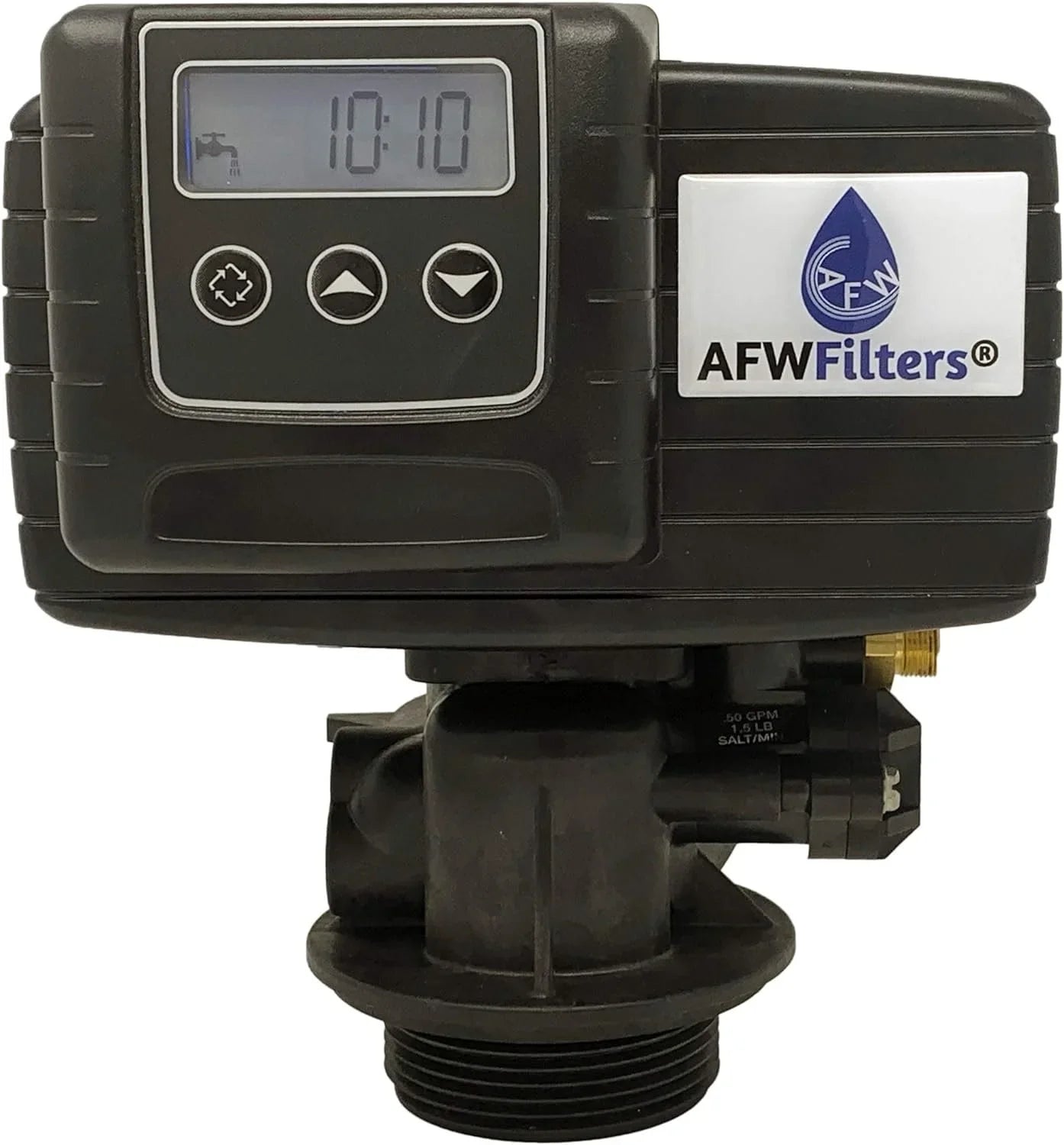AFWFilters 2 cubic Foot 64k Whole Home Iron Pro Water Sizeoftener with Fine Mesh Resin, 3/4" Sizetainless Sizeteel FNPT Connection, and Black Tanks