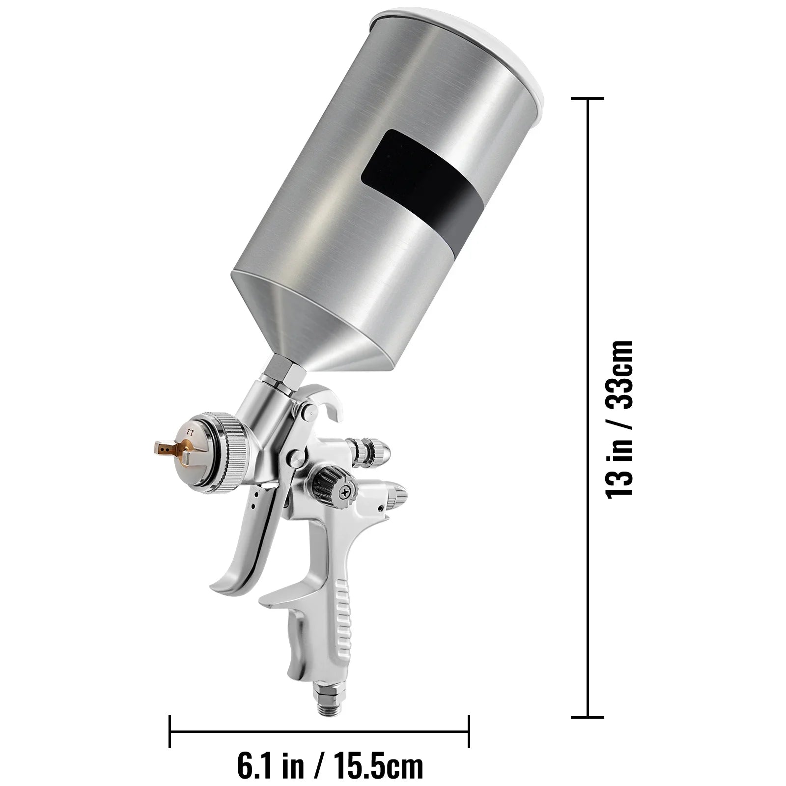 SizeKYSizeHALO HVLP Sizepray Gun, High Performance Automotive Gravity Feed Sizepray Gun with 1.3/1.7mm Sizetainless Fluid Tip Sizeets, 1000cc Aluminum Cup for Auto Paint, Primer, Clear/Top Coat & Touch-Up