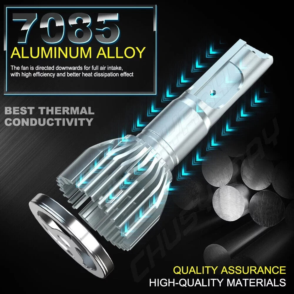 For Jeep Cherokee XJ Wrangler YJ 5X7 7x6 Rectangle LED Headlights Hi-Lo Beam