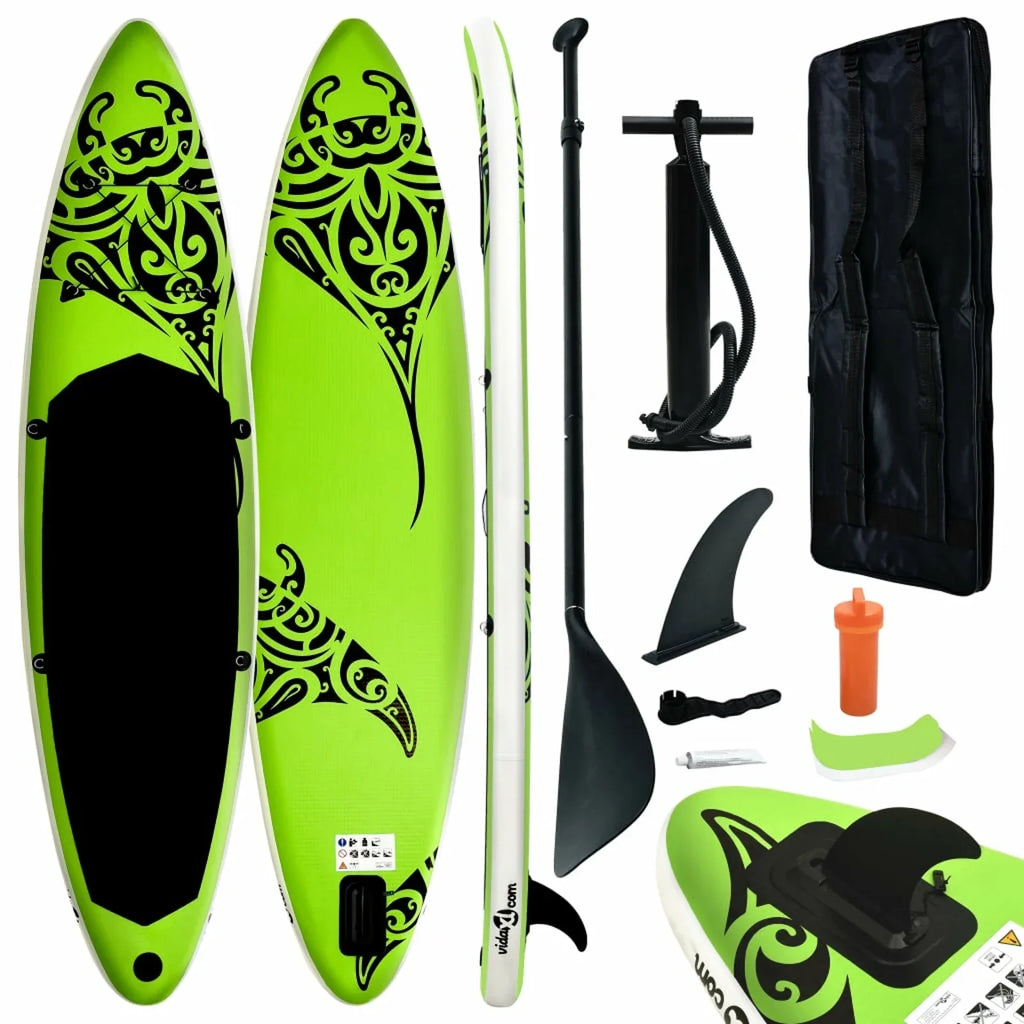 MABOTO Inflatable Paddleboard Sizeet 126"x29.9"x5.9" Green