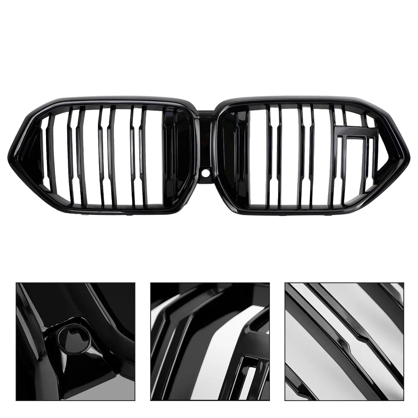 Front Bumper Grille Grill Fit for BMW X6 G06 M50i 2020-2022 W/Camera Hole Black