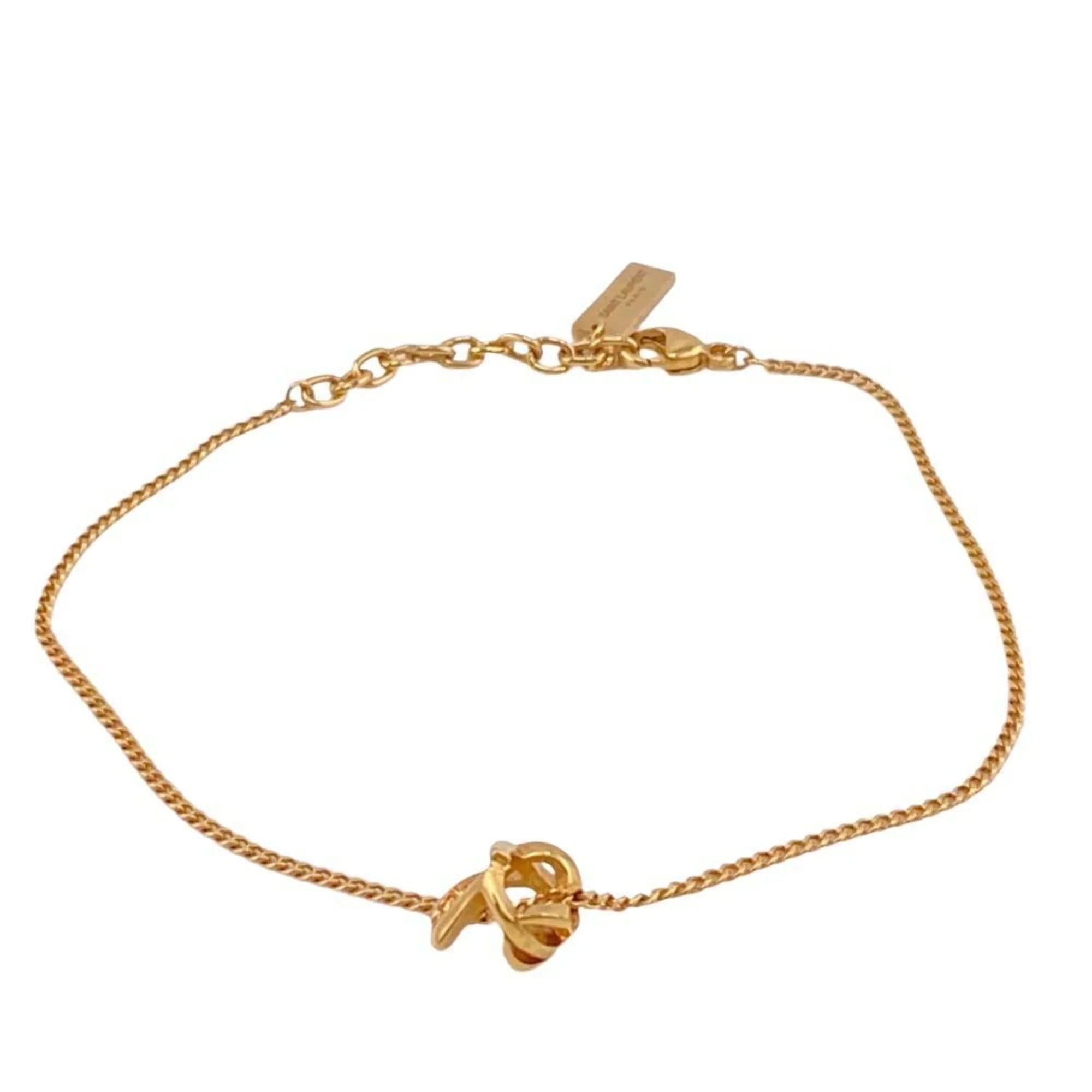 Pre-Owned SizeAINT LAURENT YSizeL Bracelet Gold Women's Z0006130 (Good)