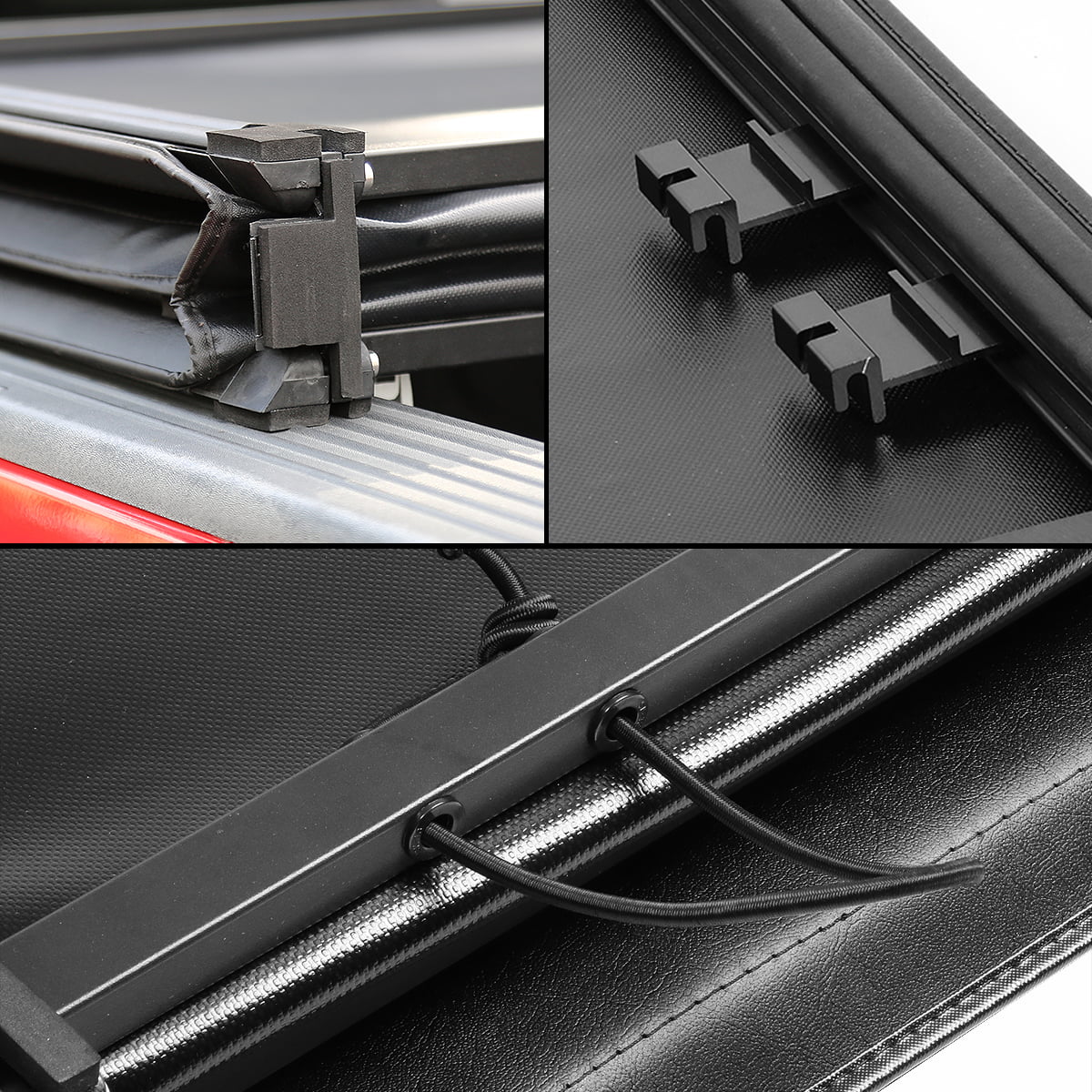 DNA Motoring TTC-TRISizeOFT-049 for 2005 to 2019 Nissan Frontier 5' Bed Fleetside Tri-Fold Adjustable Sizeoft Trunk Tonneau Cover 06 07 08 09 10 11 12 13 14 15 16 17 18