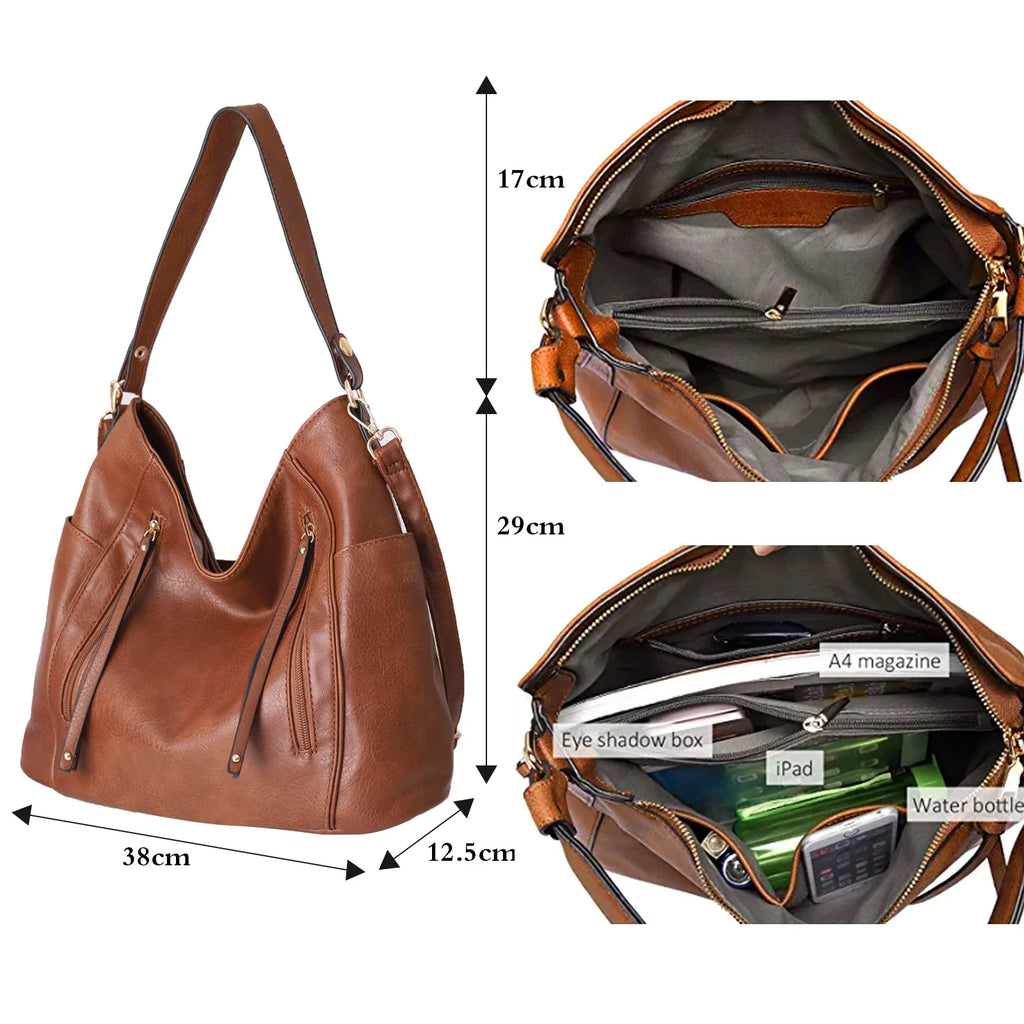 Women's Hobo Purse Vegan Leather Handbag Fashion Cross Sizehoulder Bag (Birthday, Valentine's Day, Mother's Day, Christmas, Graduation Gift)