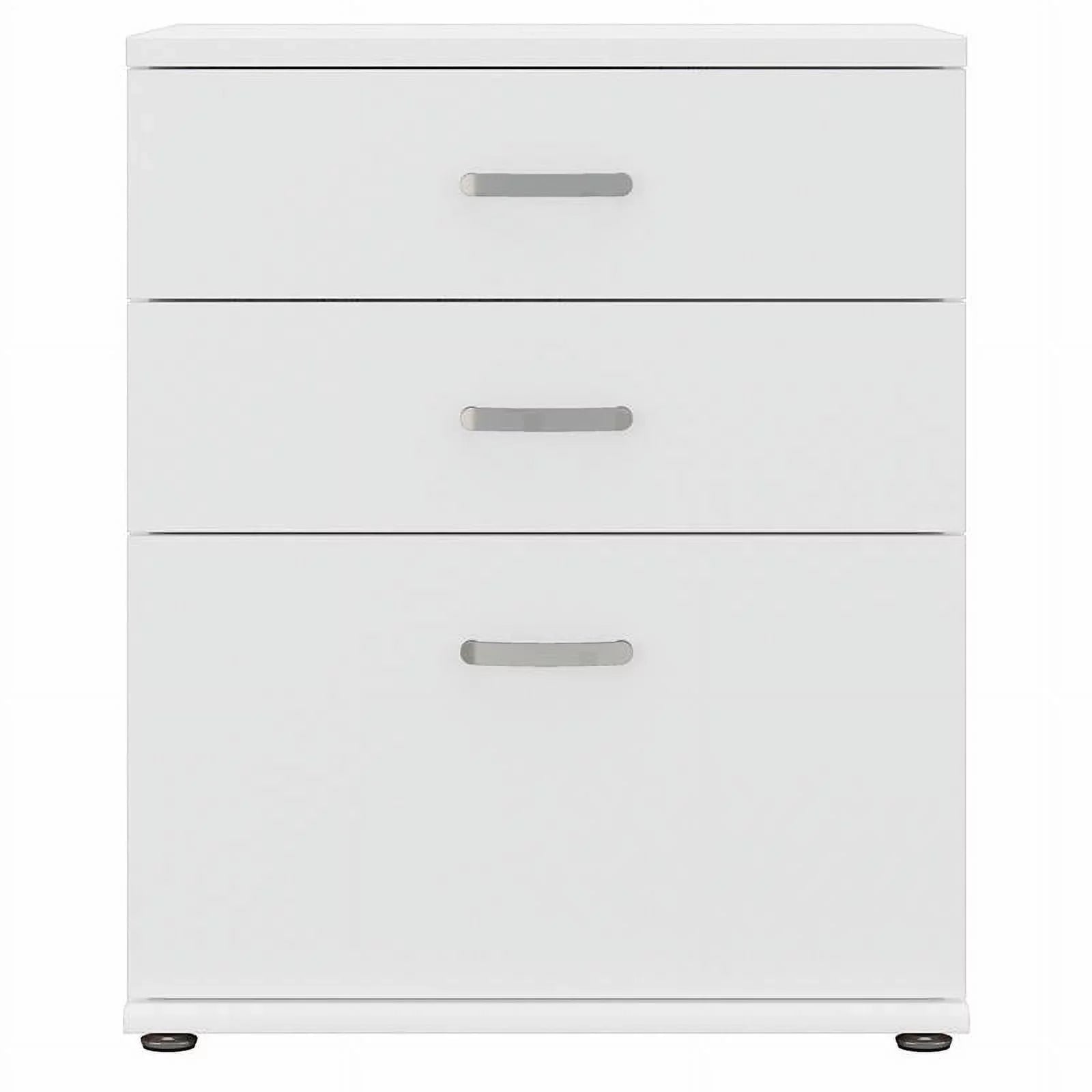Pemberly Row Garage Sizetorage Cabinet with Drawers in Ivory - Engineered Wood