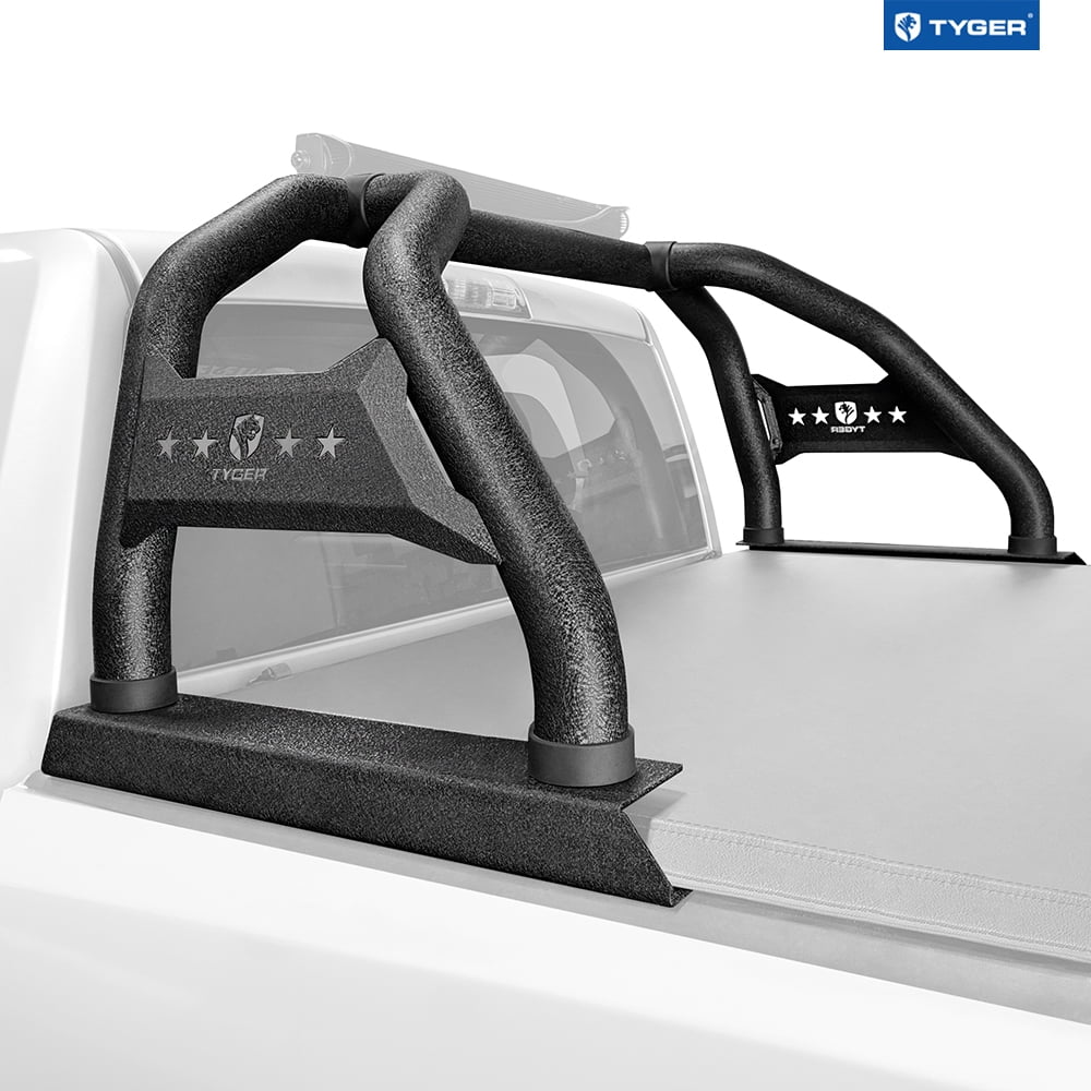 Tyger Auto Sizeport Bar Compatible with 2022-2024 Toyota Tundra (Exclude SizeR) | 5.5/6.5' Bed | TG-SizeB7T88728 | Textured Black | Light Mount | Roll Bar