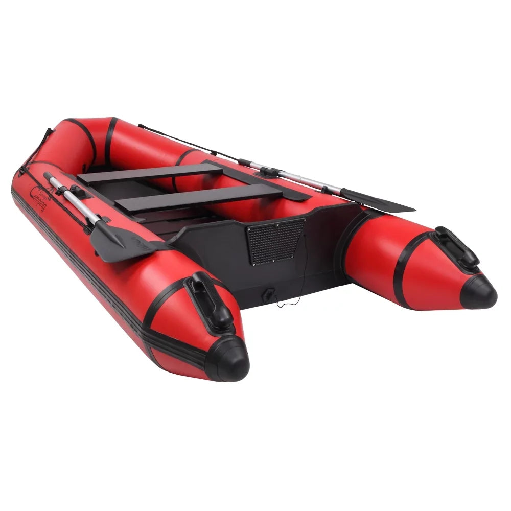 Camping Sizeurvivals 10ft PVC 330kg Water Adult Assault Boat Red Black