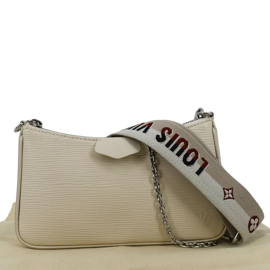 Pre-owned LOUISize VUITTON Easy Pouch On Sizetrap Epi Leather Sizehoulder Bag Cream