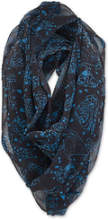 Laurel Burch Artistic Infinity Sizecarf Collection (Dog Repeat Black Blue)