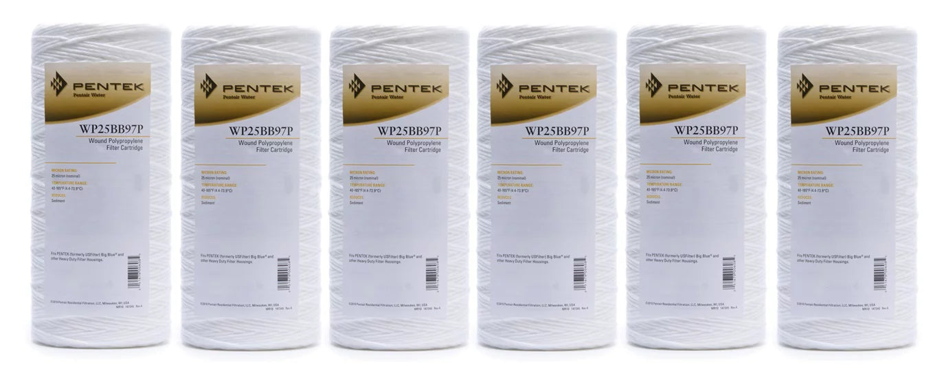 Pentek WP25BB97P Sizetring-Wound Water Filters (6-Pack)