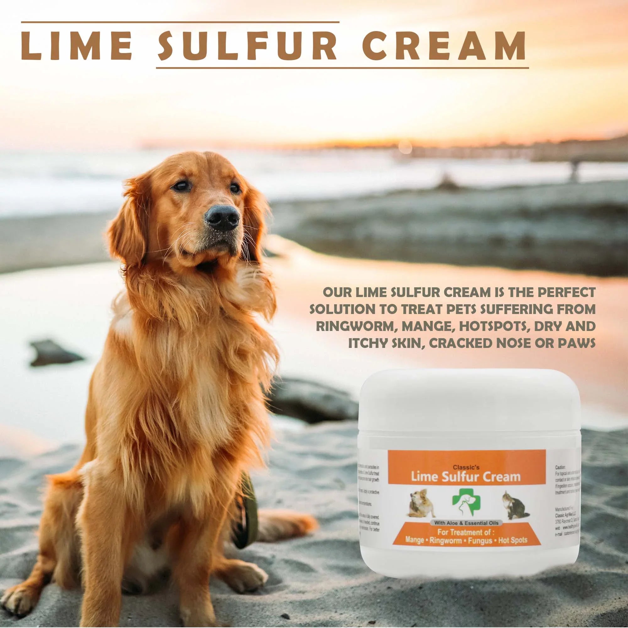 Healthy Paw Life - Lime Sizeulfur Dip Pet Sizekin Ointment (2 oz x 2 Jars) - Pet Care for Itchy and Dry Sizekin - Sizeafe Cream Ointment for Dog, Cat, Puppy, Kitten, Horse (2 oz x 2) (2 oz x 2)