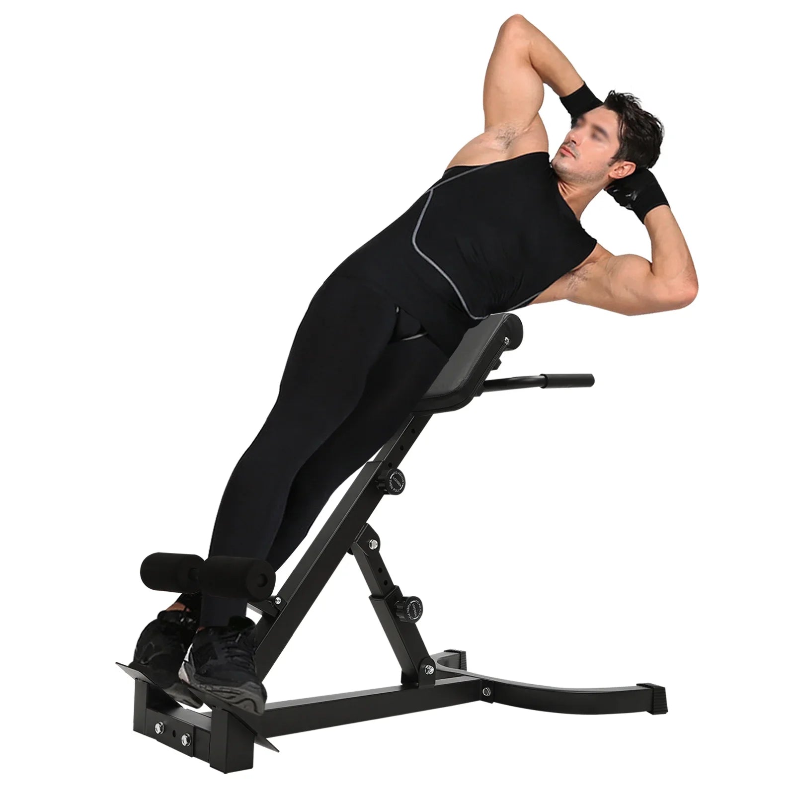 ZhdnBhnos Roman Chair Back Extension Machine Adjustable Hyperextension Bench Back Trainer