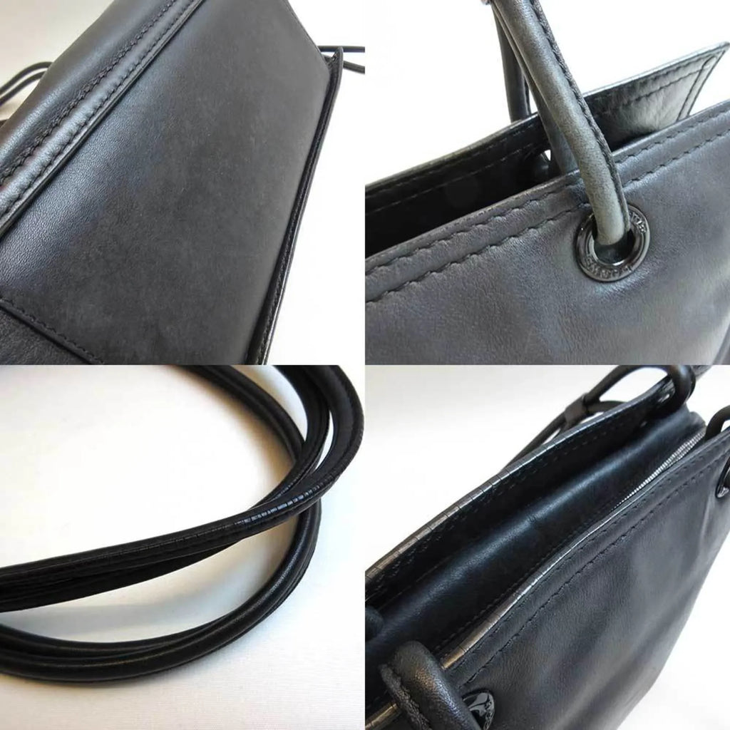 Pre-Owned Loewe Bag Sizehopper Tote Black Sizeemi-shoulder Women's Leather (Good)