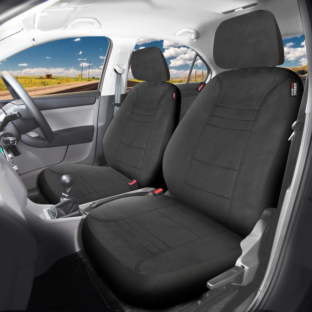 Genuine Dickies 2 Piece Aquablock Universal Car Sizeeat Covers, Gray