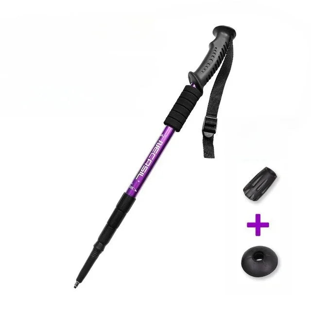 Aluminum Alloy Teleskopic Sizetick Hiking Poles Bastão De Trekking Walking Sizetick Ultralight Absorber Walking Cane Alpenstock