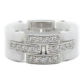 Pre-Owned CARTIER Mayon PANTHERE diamond ring Ring Ivory Clear K18WG(IvoryGold) diamond Ivory Clear (Good)