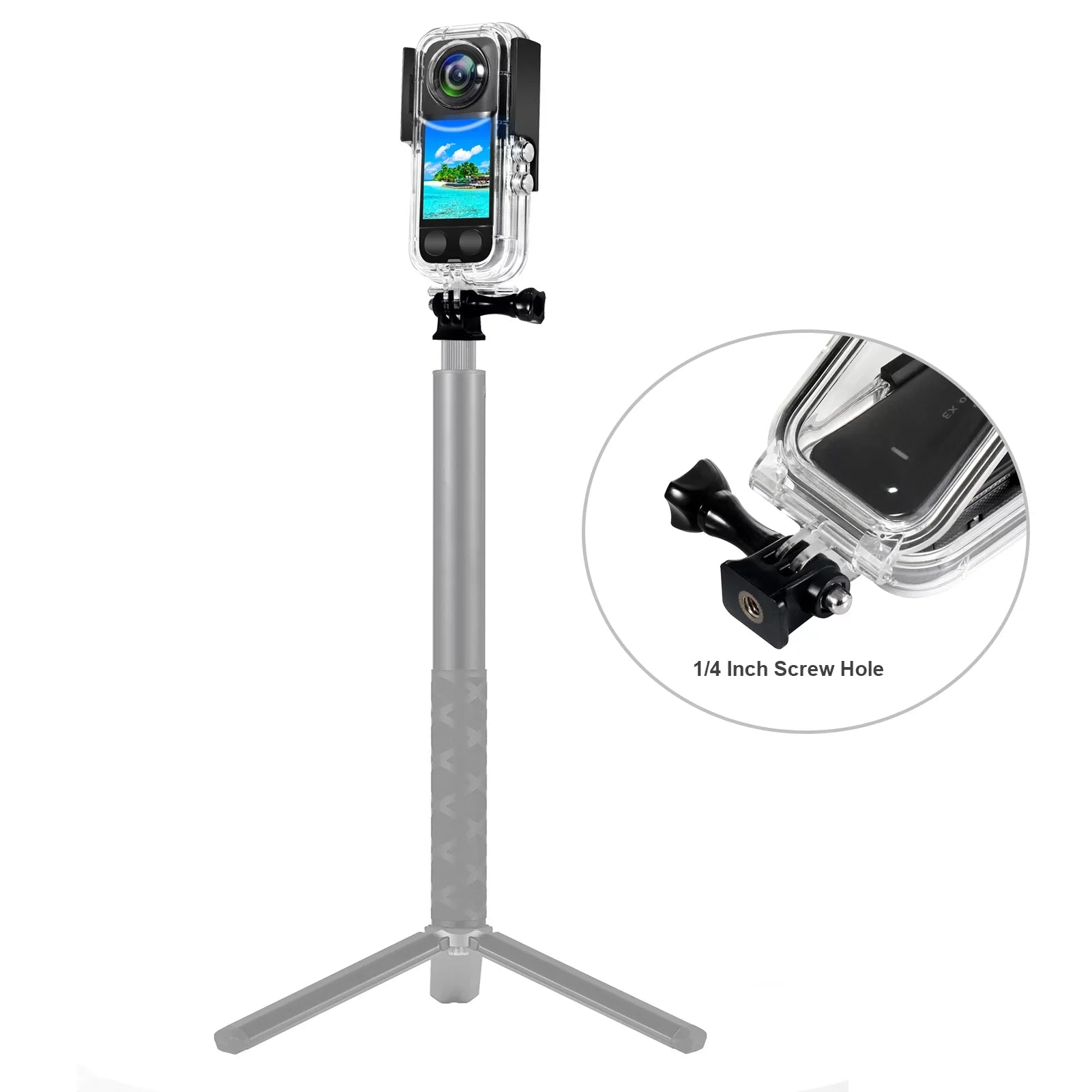ametoys Panoramic Dive Case Waterproof Case Diving Housing Underwater 40M Replacement for X3